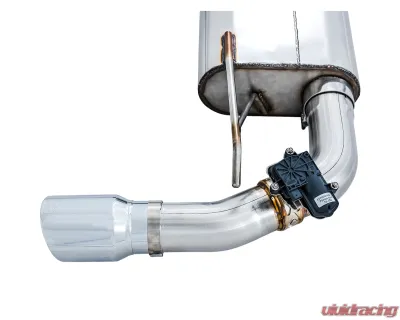 AWE Tuning SwitchPath Cat Back Exhaust w/Remote |  3" Diameter | 4.5" Dual Chrome Silver Tips Ford Focus RS 2016-2018 - 3025-32024