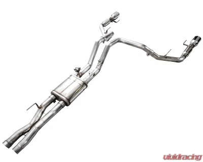 AWE Tuning SwitchPath Exhaust | 5" Chrome Silver Tips Ford F-150 Raptor 2021-2025 - 3025-32356