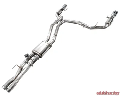 AWE Tuning SwitchPath Exhaust | 5" Chrome Silver Tips Ford F-150 Raptor R 2023-2025 - 3025-32852