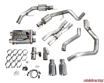AWE Tuning SwitchPath Exhaust | 5" Chrome Silver Tips Ford F-150 Raptor R 2023-2025 - 3025-32852