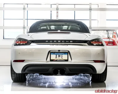 AWE Tuning SwitchPath Exhaust | 2.5" Diameter | 4" Dual Diamond Black Tips Porsche 718 Boxster 2017-2025|Porsche 718 Cayman 2017-2021 - 3025-33020