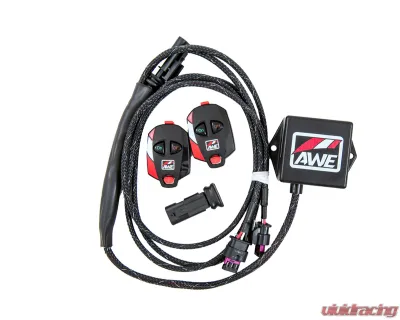 AWE Tuning SwitchPath Cat Back Exhaust w/Remote | 3" Diameter | 4.5" Dual Diamond Black Tips Ford Focus RS 2016-2018 - 3025-33024