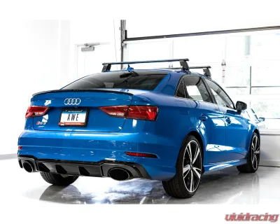AWE Tuning SwitchPath Exhaust | 3" Diameter | 3" Dual Diamond Black RS-Style Tips Audi RS3 2017-2020 - 3025-33034