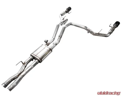 AWE Tuning SwitchPath Exhaust | 5" Diamond Black Tips Ford F-150 Raptor 2021-2025 - 3025-33356