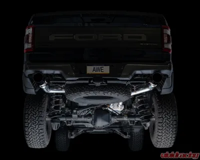 AWE Tuning SwitchPath Exhaust | 5" Diamond Black Tips Ford F-150 Raptor 2021-2025 - 3025-33356