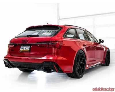 AWE Tuning SwitchPath Exhaust | 3" Diameter | 9.25" Dual Diamond Black RS-Style Tips Audi RS6 Avant  2021-2023 - 3025-33776