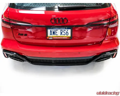 AWE Tuning SwitchPath Exhaust | 3" Diameter | 9.25" Dual Diamond Black RS-Style Tips Audi RS6 Avant  2021-2023 - 3025-33776