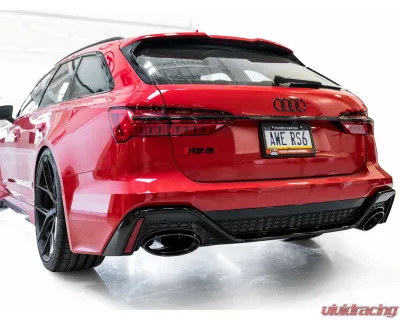 AWE Tuning SwitchPath Exhaust | 3" Diameter | 9.25" Dual Diamond Black RS-Style Tips Audi RS6 Avant  2021-2023 - 3025-33776
