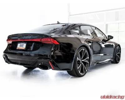 AWE Tuning SwitchPath Exhaust | 3" Diameter | 9.25" Dual Diamond Black RS-Style Tips Audi RS6 Avant  2021-2023 - 3025-33776