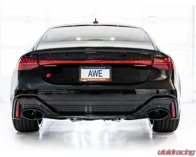 AWE Tuning SwitchPath Exhaust | 3" Diameter | 9.25" Dual Diamond Black RS-Style Tips Audi RS6 Avant  2021-2023 - 3025-33776