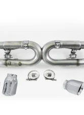 AWE Tuning SwitchPath Exhaust | 2.5" Diameter | Non-PSE cars | 3.54" Quad Chrome Silver Tips Porsche 911 Carrera 4S 2012-2016                                     - 3025-42012 - Image 3
