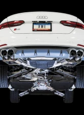 AWE Tuning SwitchPath Exhaust | 2.5" Diameter | 4" Quad Chrome Silver Tips Audi S5 2018-2024                                     - 3025-42038 - Image 3