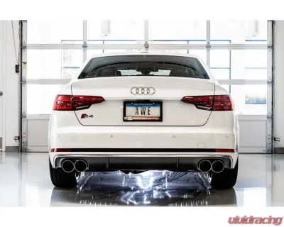 AWE Tuning SwitchPath Exhaust | 2.5" Diameter | Non-Resonated | 4" Quad Chrome Silver Tips Audi S5 Sportback 2018-2024 - 3025-42042