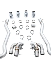 AWE Tuning SwitchPath Axle Back Exhaust | 3" Diameter | 4" Quad Chrome Silver Tips BMW M5 2018-2023                                     - 3025-42061 - Image 3