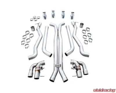 AWE Tuning SwitchPath Cat Back Exhaust | 3" Diameter | 4" Quad Chrome Silver Tips BMW M5 2018-2023 - 3025-42062