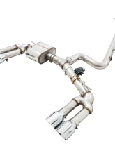 AWE Tuning SwitchPath Exhaust | 3" Diameter | 4" Quad Chrome Silver Tips Audi S3 2015-2020                                     - 3025-42068 - Image 3