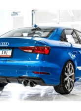 AWE Tuning SwitchPath Exhaust | 3" Diameter | 4" Quad Chrome Silver Tips Audi S3 2015-2020                                     - 3025-42068 - Image 3