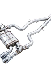 AWE Tuning SwitchPath Cat Back Exhaust | 3" Diameter | 4" Quad Chrome Silver BMW M3 2015-2018|BMW M4 2015-2020                                     - 3025-42070 - Image 9