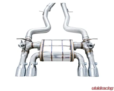 AWE Tuning SwitchPath Cat Back Exhaust | 3" Diameter | 4" Quad Chrome Silver BMW M3 2015-2018|BMW M4 2015-2020 - 3025-42070