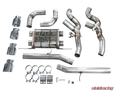 AWE Tuning SwitchPath Axleback Exhaust Chrome Silver Tips BMW X3 M 2020-2024 - 3025-42301