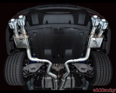 AWE Tuning SwitchPath Exhaust | 5" Quad Chrome Silver Tips Ford Mustang Dark Horse 2024-2025 - 3025-42375
