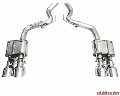 AWE Tuning SwitchPath Exhaust | 5" Quad Chrome Silver Tips Ford Mustang Dark Horse 2024-2025 - 3025-42375
