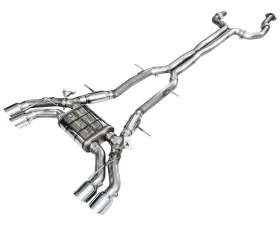 AWE Tuning SwitchPath Exhaust Chrome Silver Tips Cadillac CT4-V Blackwing 2022-2025