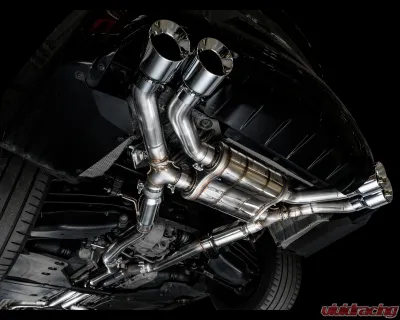 AWE Tuning SwitchPath Exhaust Chrome Silver Tips Cadillac CT4-V Blackwing 2022-2025 - 3025-42436