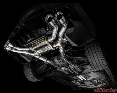 AWE Tuning SwitchPath Exhaust Chrome Silver Tips Cadillac CT4-V Blackwing 2022-2025 - 3025-42436