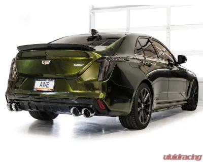 AWE Tuning SwitchPath Exhaust Chrome Silver Tips Cadillac CT4-V Blackwing 2022-2025 - 3025-42436