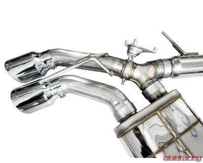 AWE Tuning SwitchPath Exhaust Chrome Silver Tips Cadillac CT4-V Blackwing 2022-2025 - 3025-42436