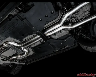 AWE Tuning SwitchPath Exhaust Chrome Silver Tips Cadillac CT4-V Blackwing 2022-2025 - 3025-42436