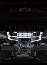AWE Tuning SwitchPath Cat Back Exhaust | 3" Diameter | 4.5" Quad Chrome Silver Tips BMW M3 2021-2025|BMW M4 2021-2025                                     - 3025-42480 - Image 11
