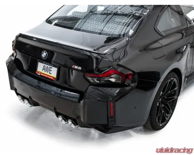 AWE Tuning SwitchPath Exhaust | 4.5" Quad Chrome Silver Tips BMW G87 M2 2023-2025 - 3025-42487