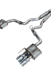 AWE Tuning SwitchPath Cat-back Exhaust Quad Chrome Silver Tips Ford Mustang GT 2018-2023                                     - 3025-42550 - Image 6