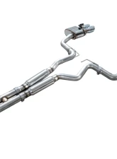 AWE Tuning SwitchPath Cat-back Exhaust Quad Chrome Silver Tips Ford Mustang GT 2018-2023                                     - 3025-42550 - Image 2