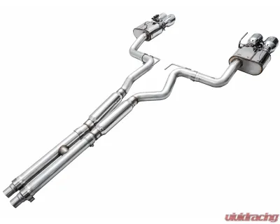 AWE Tuning SwitchPath Exhaust | 5" Quad Chrome Silver Tips Ford Mustang GT 2024-2024|Ford Mustang GT Premium 2024-2024 - 3025-42650