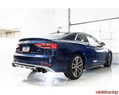 AWE Tuning SwitchPath Exhaust | 2.5" Diameter | 4" Quad Diamond Black Tips Audi S5 2018-2024 - 3025-43042