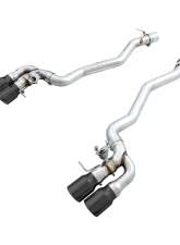 AWE Tuning SwitchPath Axle Back Exhaust | 3" Diameter | 4.5" Quad Diamond Black Tips BMW M5 2018-2023                                     - 3025-43065 - Image 3