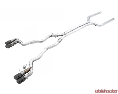 AWE Tuning SwitchPath Cat Back Exhaust | 3" Diameter | 4" Quad Diamond Black Tips BMW M5 2018-2023 - 3025-43066