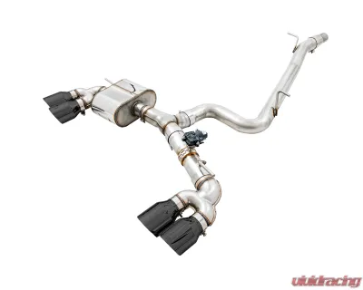 AWE Tuning SwitchPath Exhaust | 3" Diameter | 4" Quad Diamond Black Tips Volkswagen Golf R 2018-2019 - 3025-43070