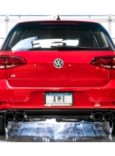 AWE Tuning SwitchPath Exhaust | 3" Diameter | 4" Quad Diamond Black Tips Volkswagen Golf R 2018-2019                                     - 3025-43070 - Image 3