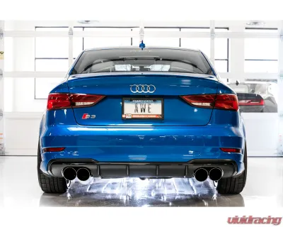 AWE Tuning SwitchPath Exhaust | 3" Diameter | 4" Quad Diamond Black Tips Audi S3 2015-2020 - 3025-43072
