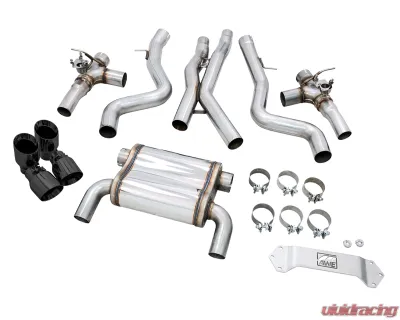 AWE Tuning SwitchPath Cat Back Exhaust | 3" Diameter | 4" Quad Diamond Black BMW M3 2015-2018|BMW M4 2015-2020 - 3025-43074