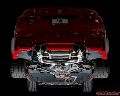 AWE Tuning SwitchPath Cat Back Exhaust | 3" Diameter | 4" Quad Diamond Black BMW M3 2015-2018|BMW M4 2015-2020 - 3025-43074