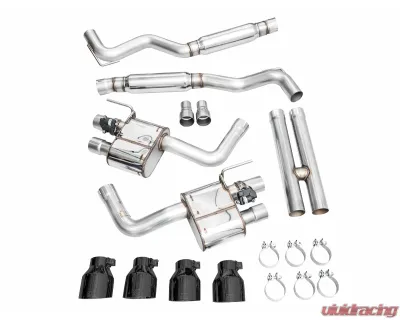 AWE Tuning SwitchPath Exhaust | 5" Quad Diamond Black Tips Ford Mustang Dark Horse 2024-2025 - 3025-43375