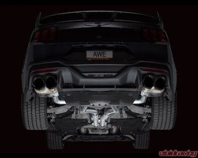 AWE Tuning SwitchPath Exhaust | 5" Quad Diamond Black Tips Ford Mustang Dark Horse 2024-2025 - 3025-43375