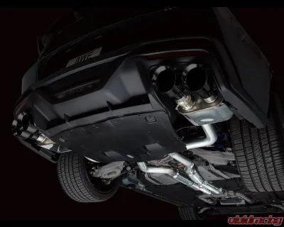 AWE Tuning SwitchPath Exhaust | 5" Quad Diamond Black Tips Ford Mustang Dark Horse 2024-2025 - 3025-43375