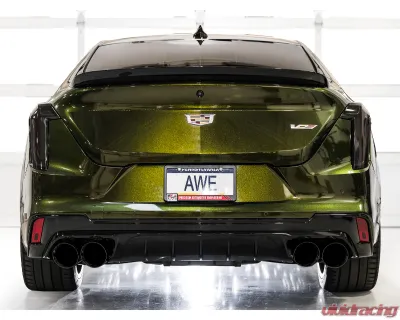AWE Tuning AWE SwitchPath Exhaust Diamond Black Tips Cadillac CT4-V Blackwing 2022-2025 - 3025-43436