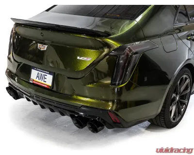 AWE Tuning AWE SwitchPath Exhaust Diamond Black Tips Cadillac CT4-V Blackwing 2022-2025 - 3025-43436